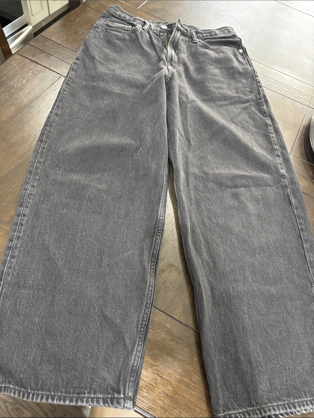 H&M Men's Relaxed Wide-Leg Gray Jeans